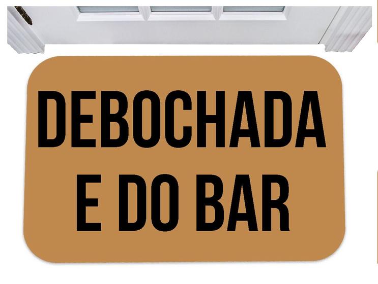 Imagem de Capacho debochada e do bar tapete para porta divertido 40x60