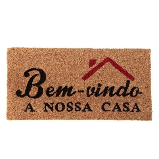 Imagem de Capacho Decorativo Corttex Fibra De Coco Nossa Casa