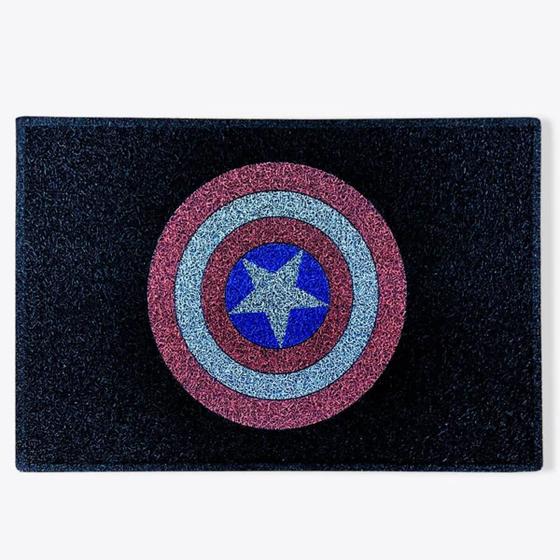 Imagem de Capacho Escudo Capitão América Oficial Marvel Decoração Geek