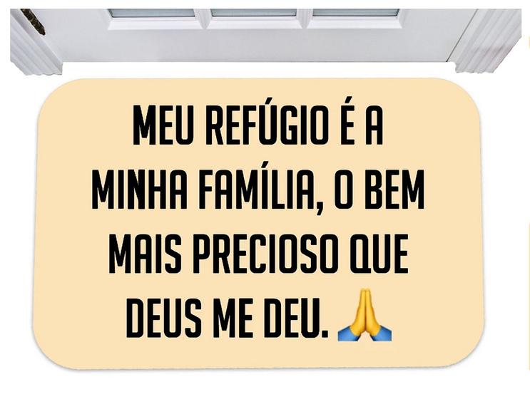 Imagem de Capacho meu refúgio é minha familia que deus me deu tapete