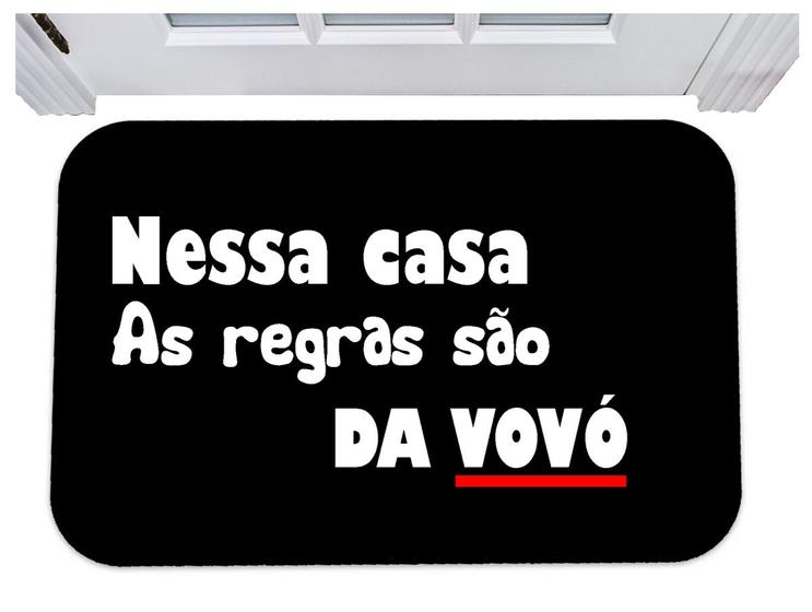 Imagem de Capacho nessa casa as regras são da vovó tapete de porta