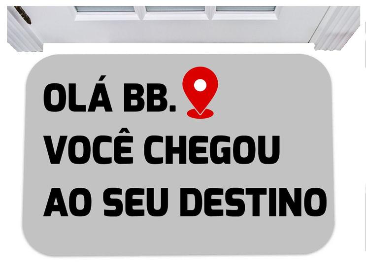 Imagem de Capacho olá bb você chegou ao seu destino tapete para porta