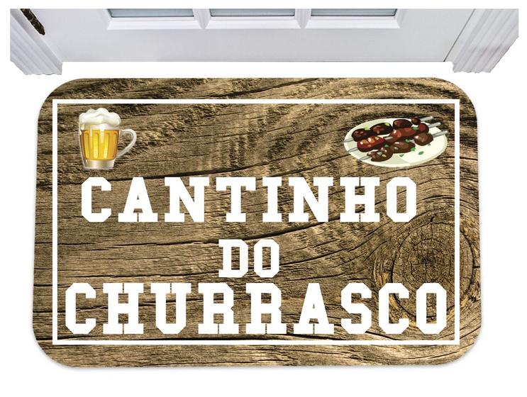 Imagem de Capacho para porta cantinho do churrasco tapete 40x60