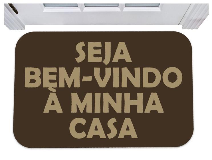 Imagem de Capacho para porta sejam bem vindo a minha casa tapete 40x60