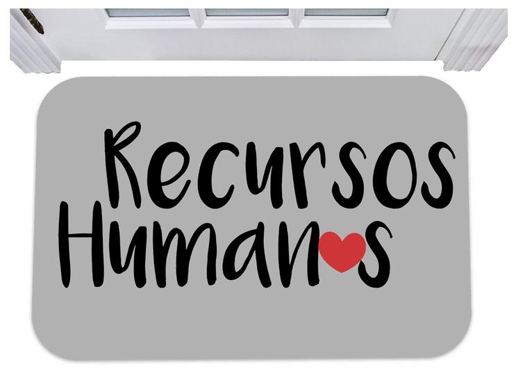 Imagem de Capacho recursos humanos rh tapete para porta 40x60