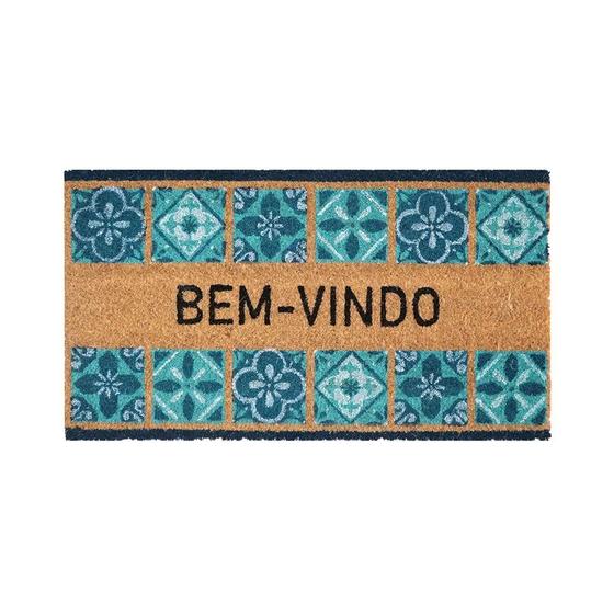 Imagem de Capacho Retangular Fibra De Coco Base PVC 60x33cm - Komeco