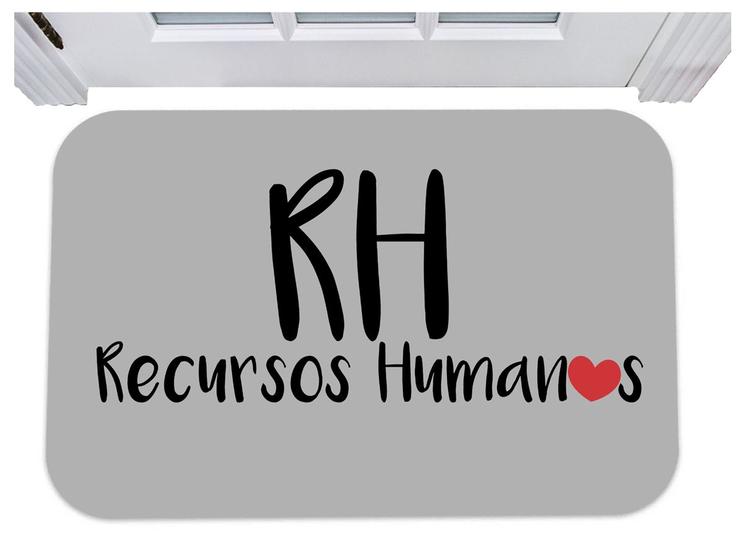 Imagem de Capacho rh recursos humanos tapete para porta consultório