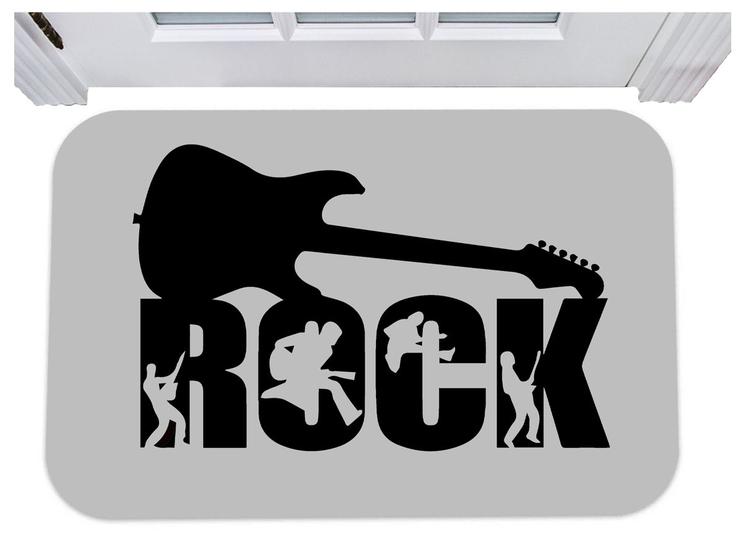 Imagem de Capacho rock rockeiro tapete para entrada 40x60