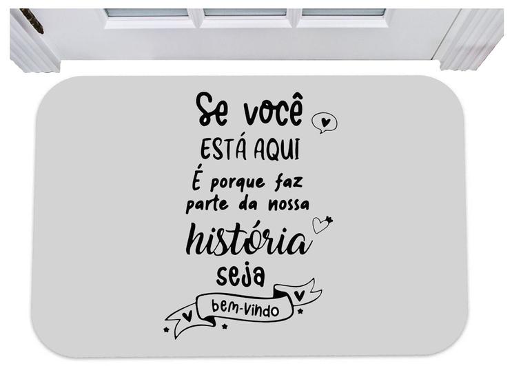 Imagem de Capacho se você está aqui faz parte da nossa história tapete