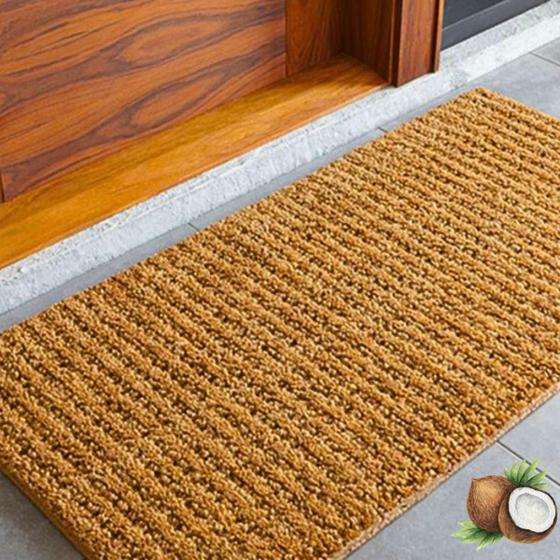Capacho Tapete Porta Entrada Fibra De Coco Reforçado 60x30cm Menor preço em Capacho Tapete Porta Entrada Fibra De Coco Reforçado 60x30cm