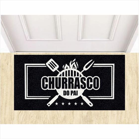 Imagem de Capacho Tapete Tema Churrasco Para Churrasqueira 80X40cm.