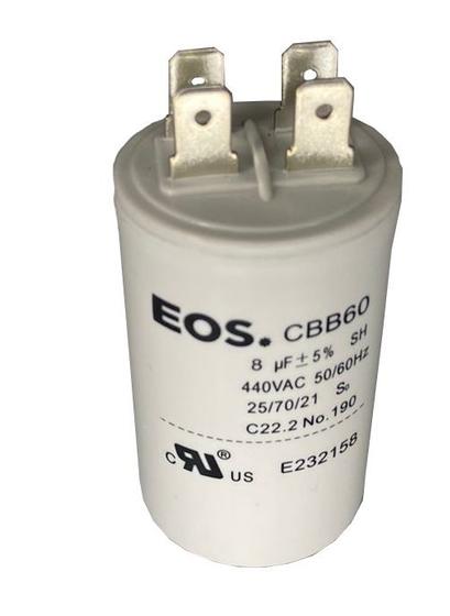 Imagem de Capacitor 8 uf 440v copo plastico com terminal