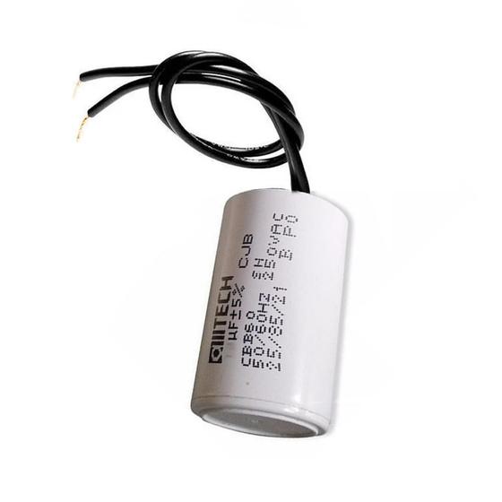 Imagem de Capacitor Com 2 Fios Metalizados Para Motor 2 Uf 250 Vac Mvm