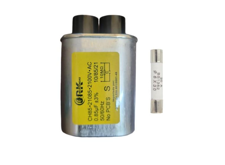 Imagem de Capacitor De Alta Tensão Microondas 0.85uf 2100v Fusível