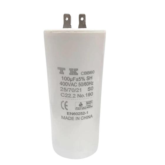 Imagem de  Capacitor De Partida 100uf 400v 55x117mm(fast-on)