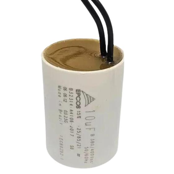 Imagem de Capacitor De Partida 10uF 400V 35x60mm (2fios)