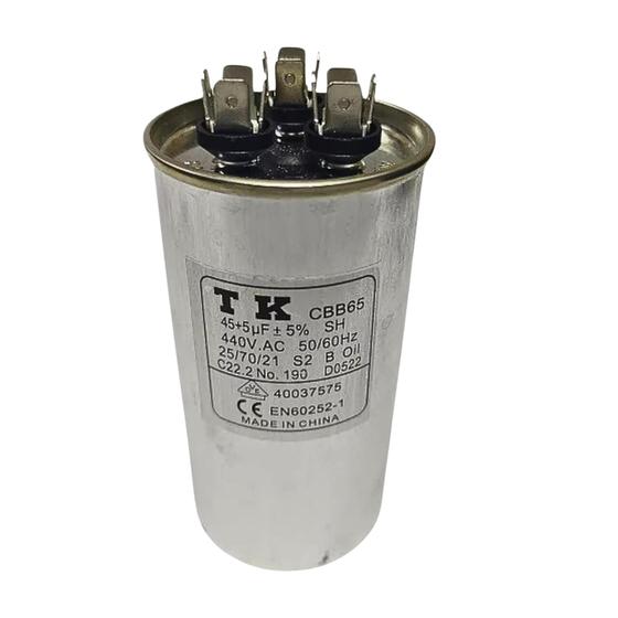 Imagem de Capacitor de partida 45uf+5uf 440v Cbb-65 (fast-on)