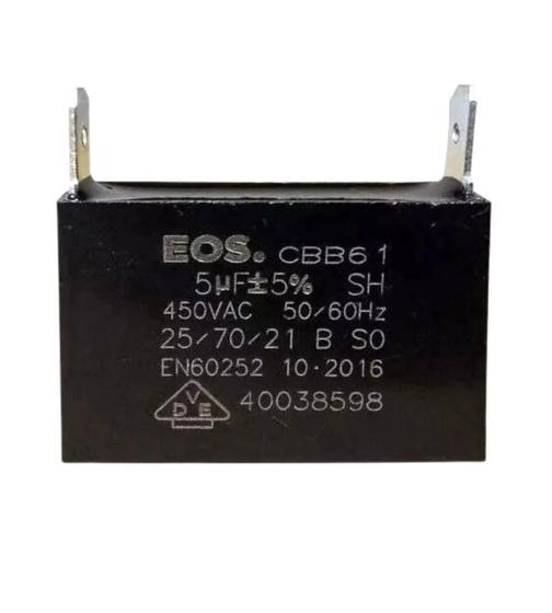 Imagem de Capacitor De Partida Cbb61 5uF 450V (Fast-on)