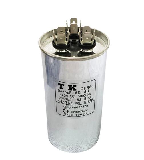 Imagem de Capacitor De Partida Cbb65 55+2,5uf 440v 55x105mm