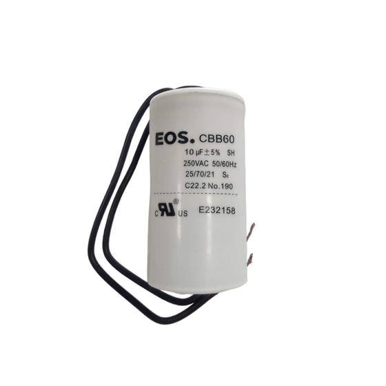 Imagem de Capacitor Do Motor Tanquinho Lavadora 10uf 250v 2 Terminais