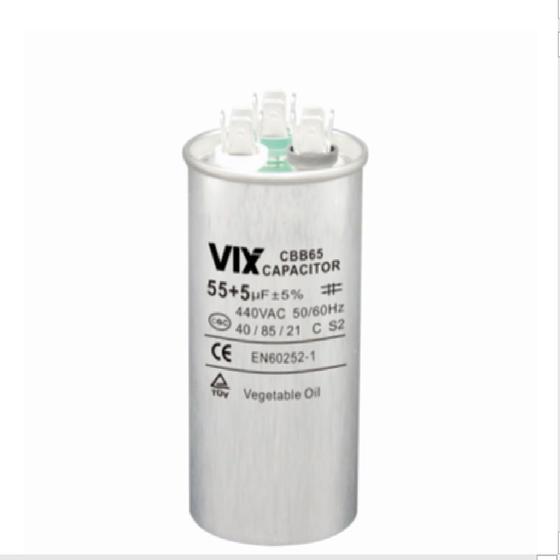 Imagem de Capacitor Duplo 55+5Mf Vix - 440Volts