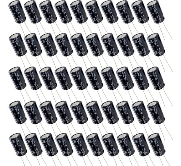 Imagem de Capacitor Eletrolítico 1000uf 16v Kit 50 Peças