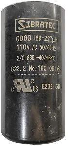 Imagem de Capacitor eletrolitico de partida 189 227 110v sibratec