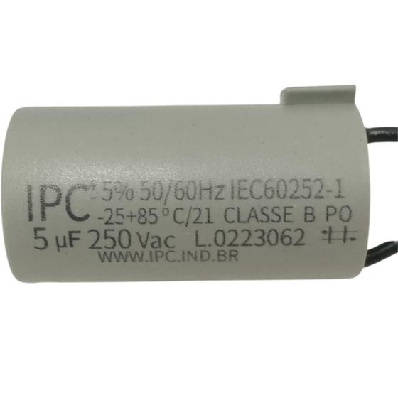 Imagem de Capacitor P/ Ventilador 2 Fios 5uf 50/60hz 250v Ipc