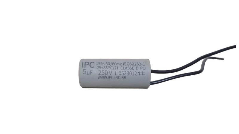 Imagem de Capacitor Para Ventilador 2 Fios 5uf 250vac 50/60hz Ipc