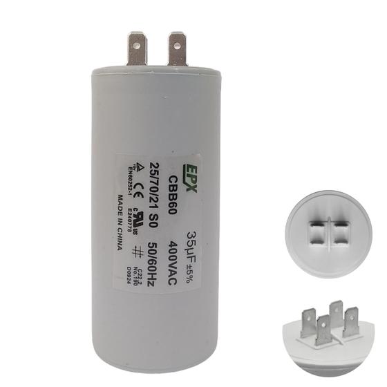 Imagem de Capacitor Permanente 40uF 380/400Vac EPX com Terminal Duplo