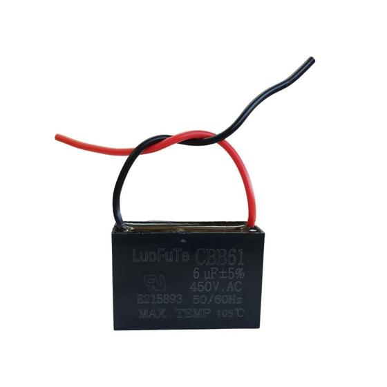 Imagem de Capacitor Quadrado Cap. Cbb61 6Uf 450Vac