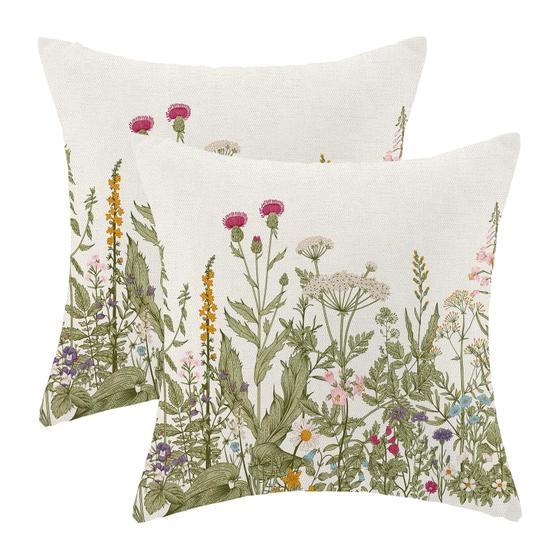 Imagem de Capas de almofada AEIOAE Sage Green 55x55cm Conjunto de 2 poliéster