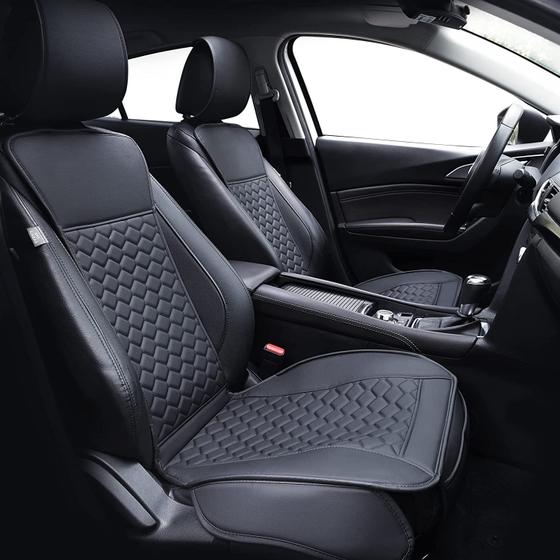 Imagem de Capas de assento de carro Elantrip Leather Waterproof Universal Black