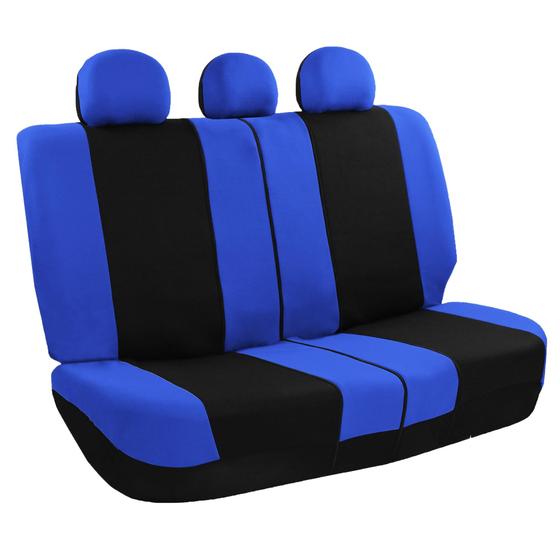 Imagem de Capas de assento de carro FH Group Universal Fit Cloth Blue Traser Set