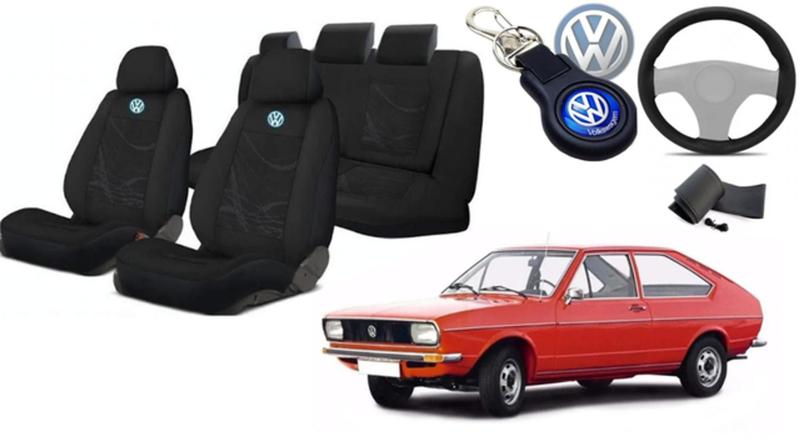 Imagem de Capas de Banco Personalizadas Passat (1976-1999) + Volante + Chaveiro VW