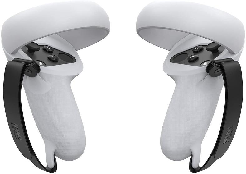 Imagem de Capas de controle Kiwi para Oculus Quest 2 (Preto e branco, 1 par)