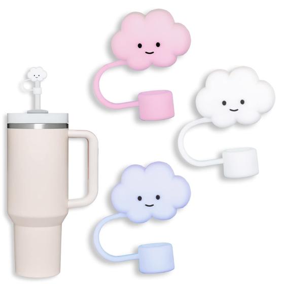 Imagem de Capas de palha TERPINK Cute Silicone Cloud para Stanley Tumbler