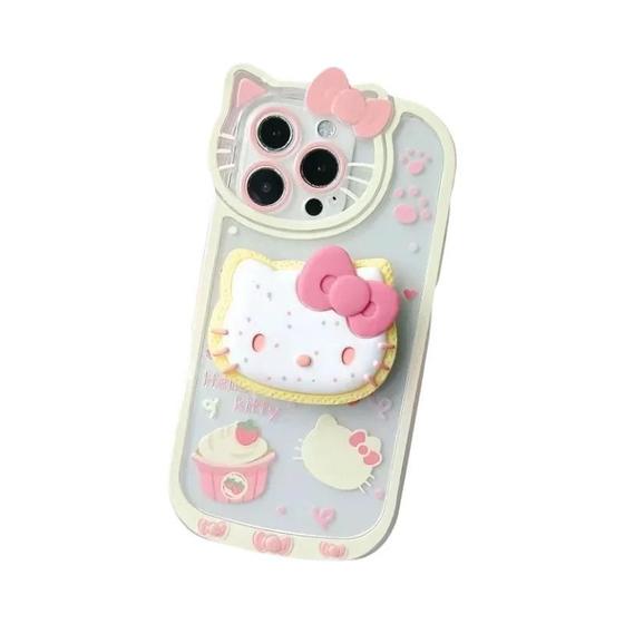 Imagem de Capas De Telefone Hello Kitty Para Iphone 16 15 14 13 12 Pro Max Xr Xs 7 8 Plus Capa Y2k À Prova De