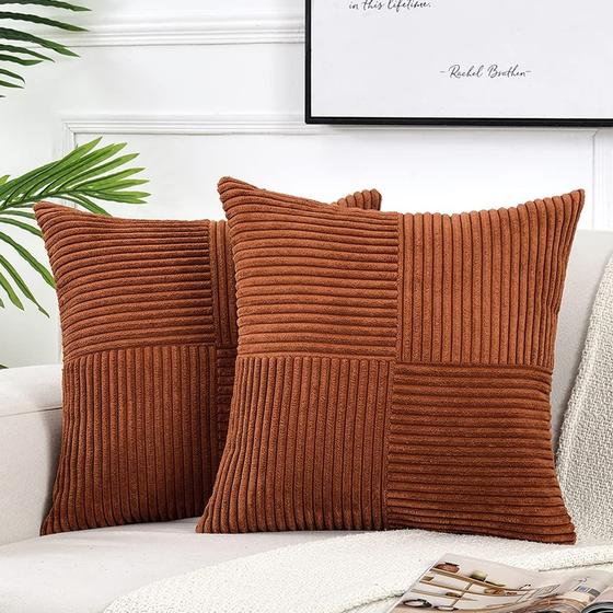 Imagem de Capas de travesseiro Fancy Homi Rust Boho Decor 45x45cm, pacote com 2