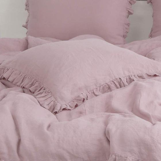 Imagem de Capas Euro Sham Simple & Opulence, 100% linho com babado 66 x 66 cm