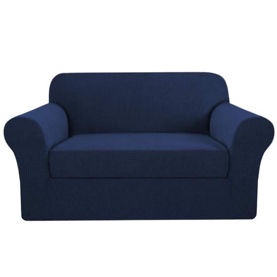 Imagem de Capas H.VERSAILTEX Loveseat Stretch, 2 peças, azul marinho