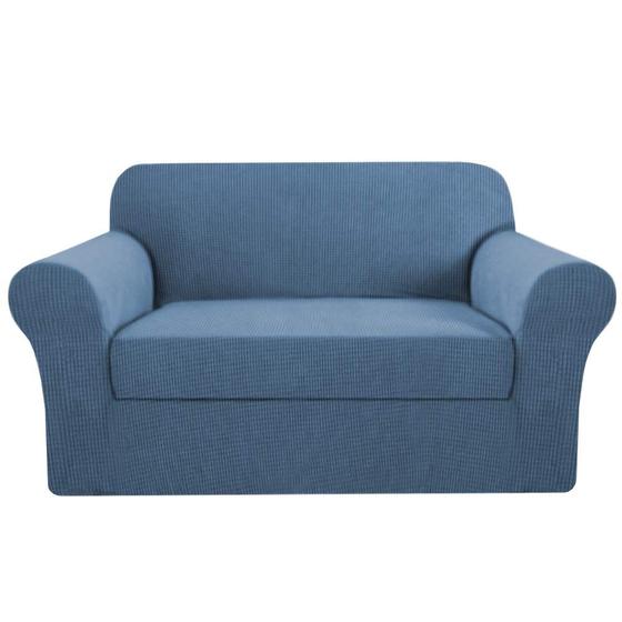 Imagem de Capas para Loveseat H.VERSAILTEX - Azul Poeira com 2 Almofadas
