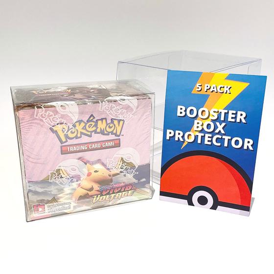 Imagem de Capas Protetoras Transparentes para Pokémon Booster Box (Pacote com 5)