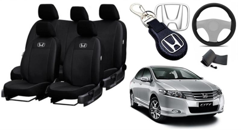 Imagem de Capas Sofisticadas Couro Bancos Honda City 2009-2016 + Volante + Chaveiro