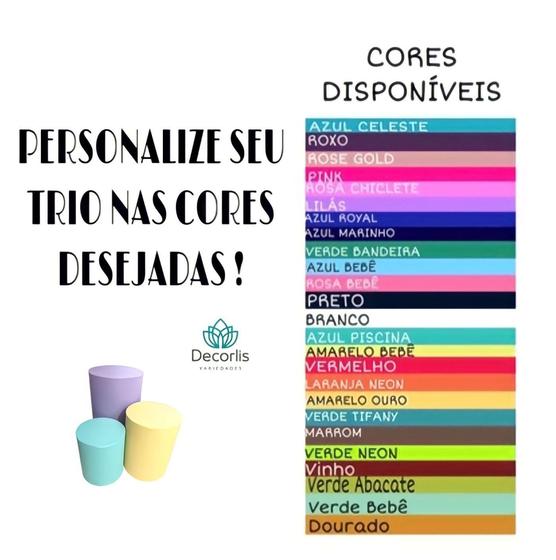 Imagem de Capas Trio para Cilindro Decoração da Sua FESTA PERSONALIZE AS CORES