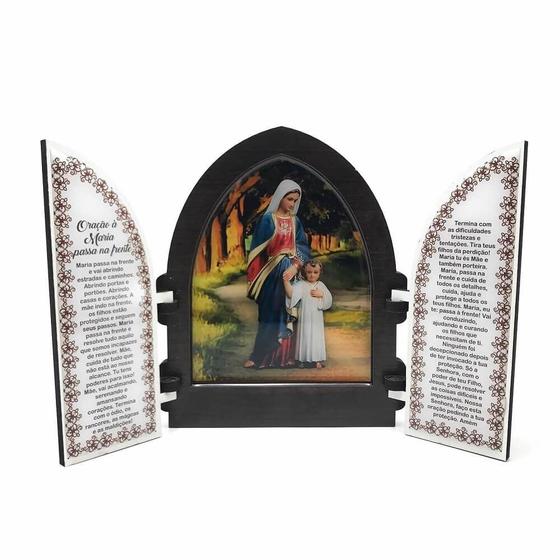 Imagem de Capela Com Oração Maria Passa Na Frente Madeira Resinada Com Porta