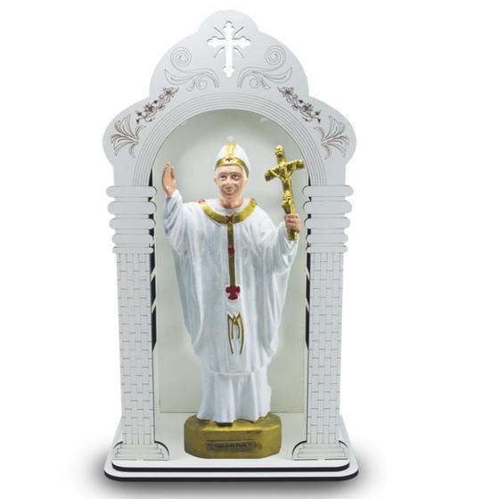 Imagem de Capelão 60cm com Imagem do Papa João Paulo II Inquebrável