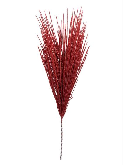 Imagem de CAPIM DE NATAL GRASS C/GLITTER VERMELHO 33cm