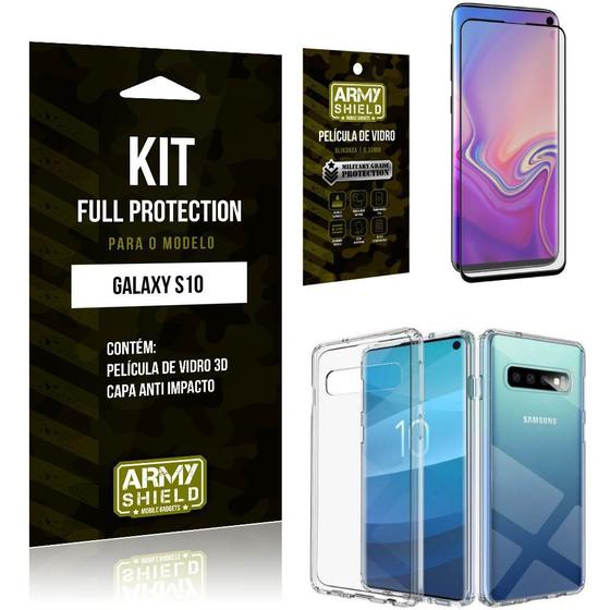 Imagem de Capinha Anti Impacto + Película de Vidro 3D Samsung S10 - Armyshield