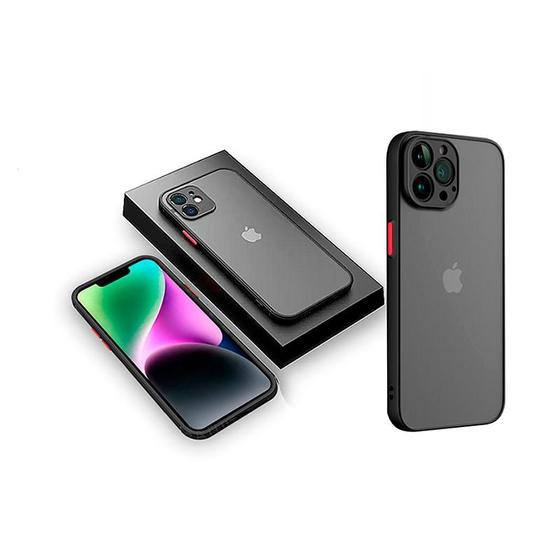 Imagem de Capinha Anti-queda Compatível  com iPhone 13 Pro Max Fosca Translúcida